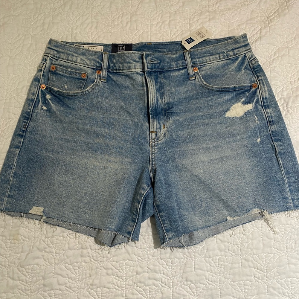 NWT GAP Light Blue Distressed Jean Shorts